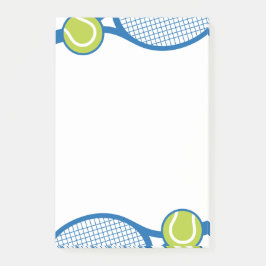Tennisschläger und -ball post-it klebezettel