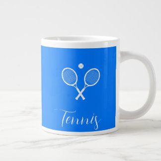 Tennisschläger und Ball Ultramarine Blue Jumbo-Tasse