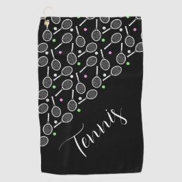 Tennisschläger und -bälle Personalisiert Golfhandtuch