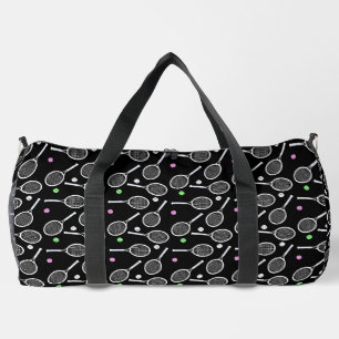 Tennisschläger und -bälle schwarz duffle bag