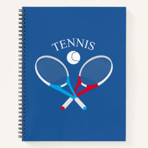Tennisschläger und Tennisball Notizbuch