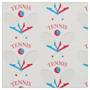 Tennisschläger und Tennisball Stoff