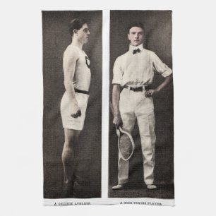 Tennisschlagerspieler Athlet Profi aus früheren Ze Küchentuch