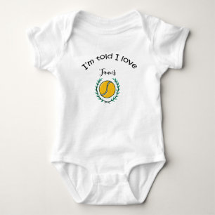 Tennisschmuck für Babyparty für Tennisspieler-Baby Baby Strampler