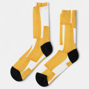 Tennissocken mit gelber Farbcollage Socken