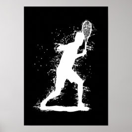 Tennisspieler - Abstrakte Aquarellkunst Poster