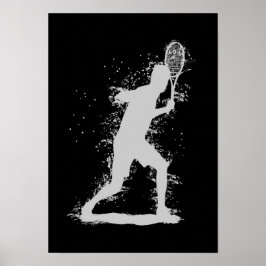 Tennisspieler - Abstrakte Aquarellkunst Poster