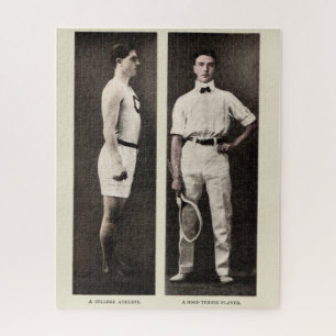 Tennisspieler Athlet Profi aus früheren Zeiten Puzzle