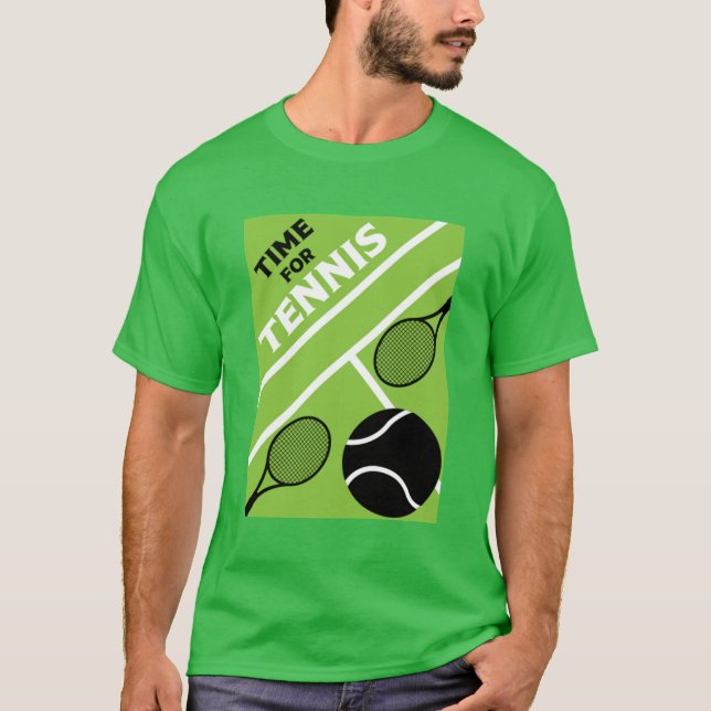 Tennisspieler auf Rasen T-Shirt (Vorderseite)