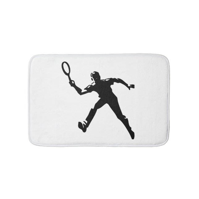 Tennisspieler Badematte (Vorderseite)