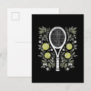 Tennisspieler Einladungspostkarte