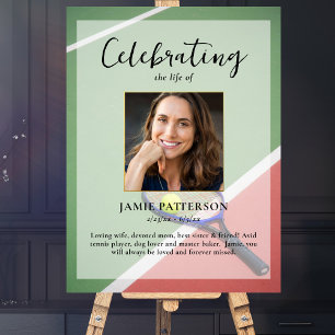 Tennisspieler, Feier des Lebens Foto Beerdigung Poster