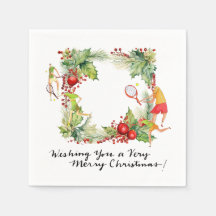 Tennisspieler für das Party zu Weihnachten