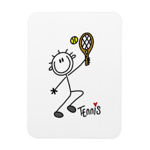 Tennisspieler für männliches Strichmännchen Magnet