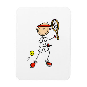 Tennisspieler für männliches Strichmännchen Magnet