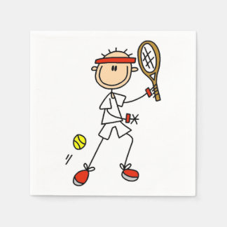 Tennisspieler für männliches Strichmännchen Serviette