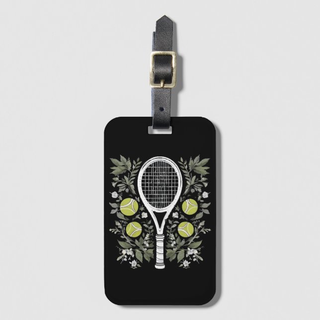 Tennisspieler Gepäckanhänger (Vorderseite Vertikal)