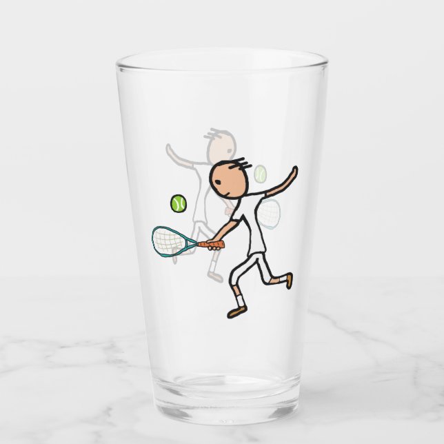 Tennisspieler Glas (Vorderseite)