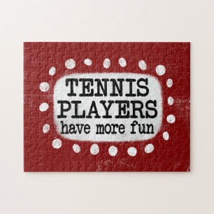 Tennisspieler haben mehr Spaß beim Jigsaw-Puzzle Puzzle
