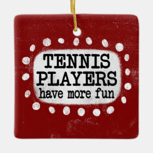 Tennisspieler haben mehr Spaß beim Ornament