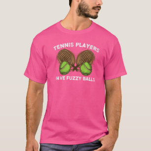 Tennisspieler haben unscharfe Bälle T-Shirt