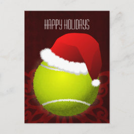 Tennisspieler Holiday Gruß Feiertagspostkarte