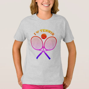Tennisspieler, I Liebe Tennis, Farbe T-Shirt