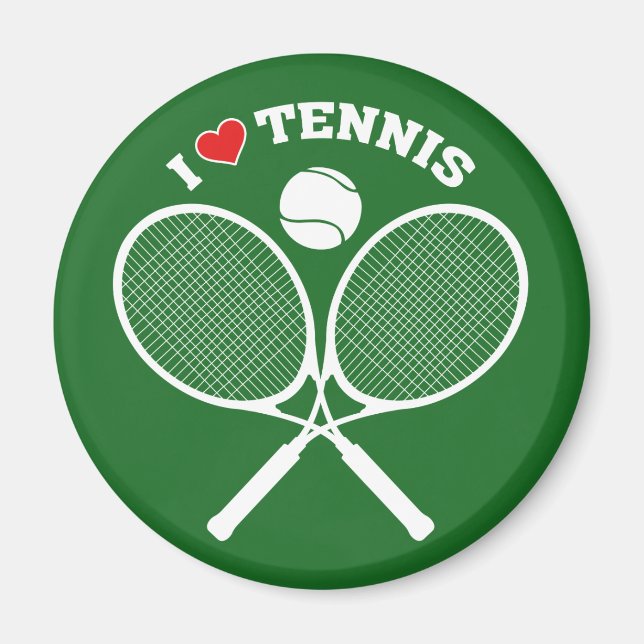 Tennisspieler, ich Liebe Tennis, Tennis Magnet (Vorne)