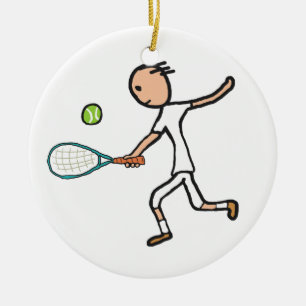 Tennisspieler Keramik Ornament