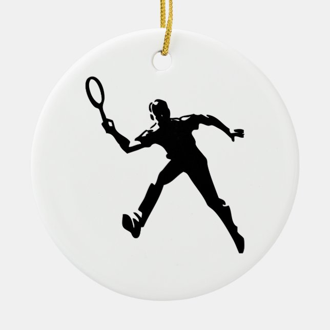 Tennisspieler Keramikornament (Vorne)