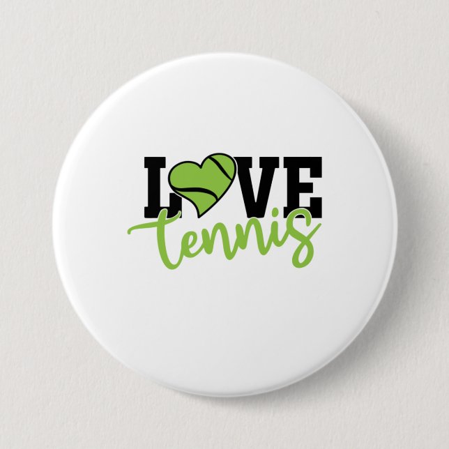 Tennisspieler | Liebe Tennis Button (Vorderseite)