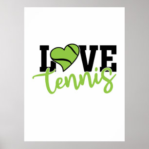 Tennisspieler Liebe Tennis Poster
