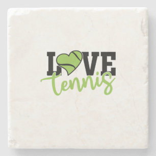 Tennisspieler   Liebe Tennis Steinuntersetzer