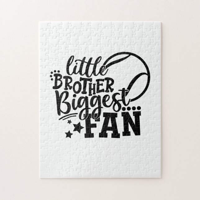 Tennisspieler | Little Brother Größter Fan Tennis Puzzle (Vertikal)