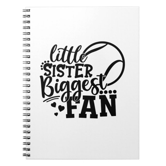 Tennisspieler | Little Sister Größter Fan Tennis Notizblock (Vorderseite)