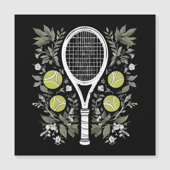 Tennisspieler Magnetkarte (Vorderseite)