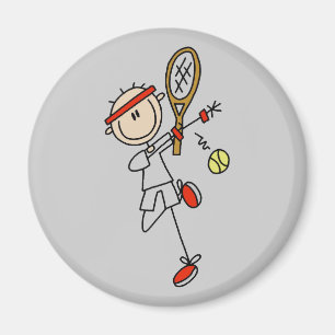 Tennisspieler mit Racquet Tshirts und Geschenken Magnet