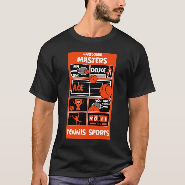 Tennisspieler mit Rollstuhl T-Shirt (Vorderseite)