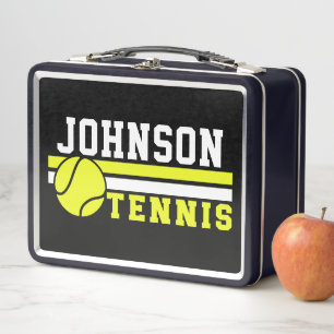 Tennisspieler NAME Ball Game Court Personalisiert Metall Brotdose