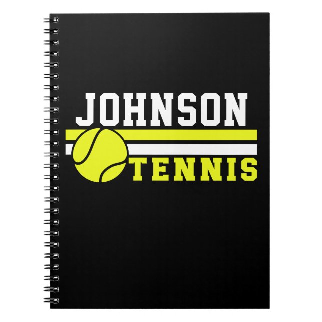 Tennisspieler NAME Ball Game Court Personalisiert Notizblock (Vorderseite)