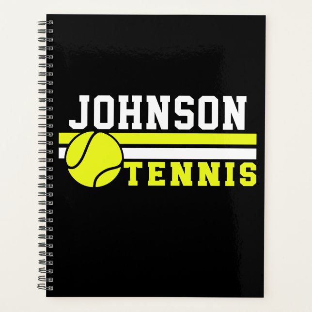 Tennisspieler NAME Ball Game Court Personalisiert Planer (Vorderseite)