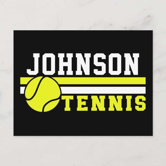 Tennisspieler NAME Ball Game Court Personalisiert Postkarte (Vorderseite)