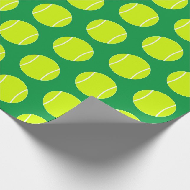 Tennisspieler oder Coach Tennis Balls & Color Spor Geschenkpapier (Ecke)