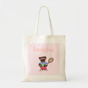 Tennisspieler Pink Bear Tragetasche