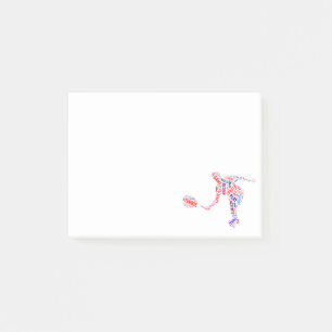 Tennisspieler Post-it Klebezettel