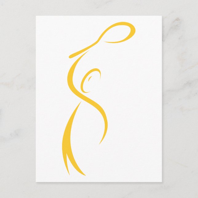 Tennisspieler Postkarte (Vorderseite)