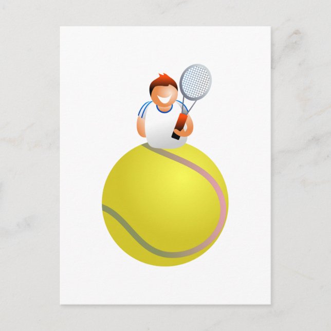Tennisspieler Postkarte (Vorderseite)