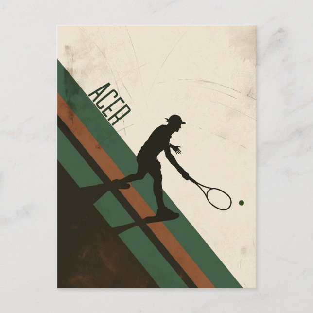 Tennisspieler Postkarte (Vorderseite)