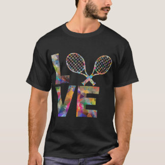Tennisspieler Racket Sports, Valentinstag Liebe T-Shirt