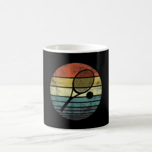 Tennisspieler Retro Sonnenuntergang Tennis Schläge Kaffeetasse